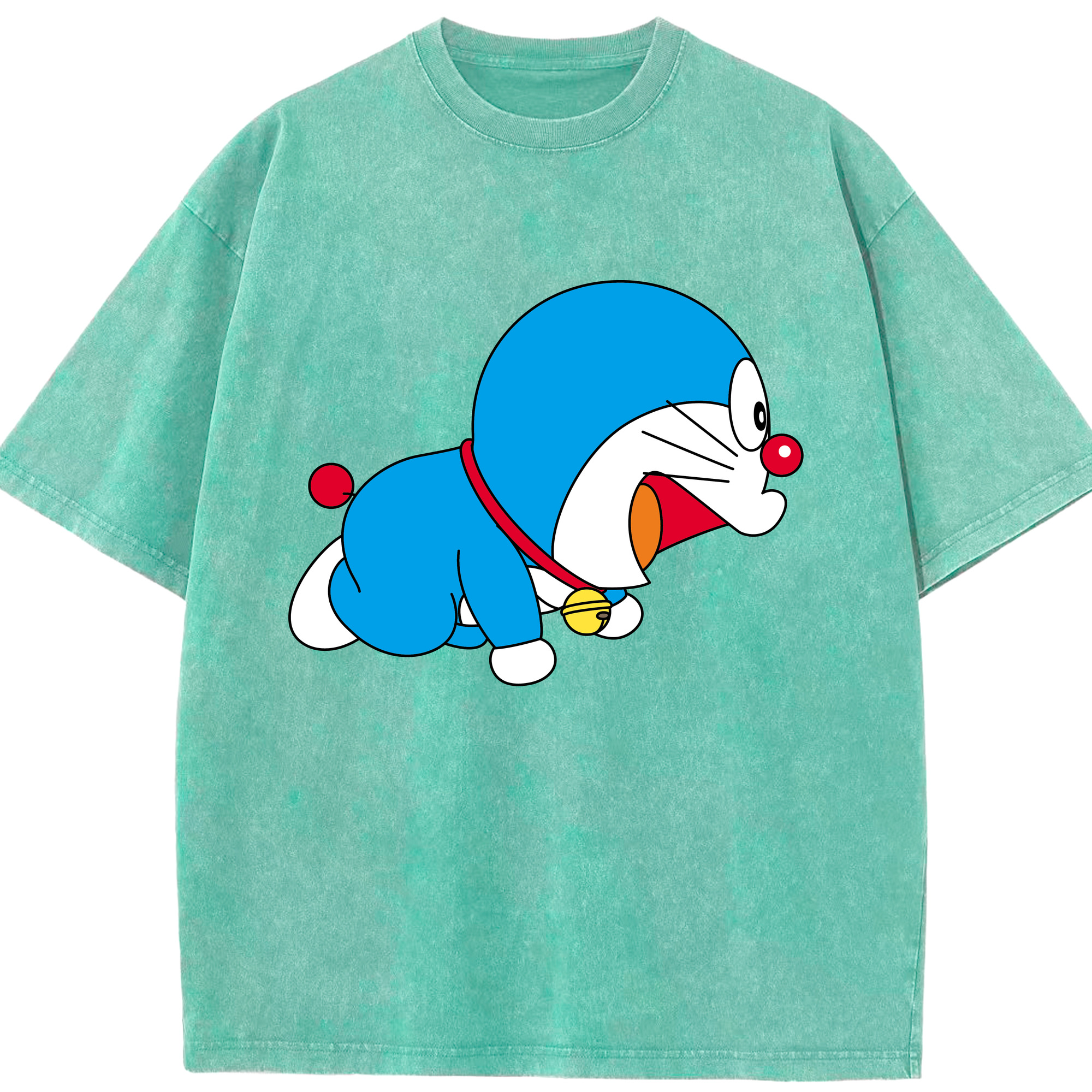 （画像用） ドラえもん Doraemon 綿100% ヴィンテージ風 半袖Tシャツ（フロントプリント）